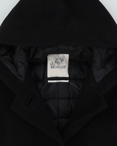 Moncler Premiere Black Wool Hooded Coat - M