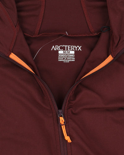 Arc'teryx Women's Maroon Zip Up Hoody - M