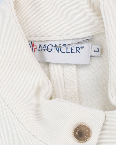 Moncler Cream With Matching Belt Ski Salopettes - L