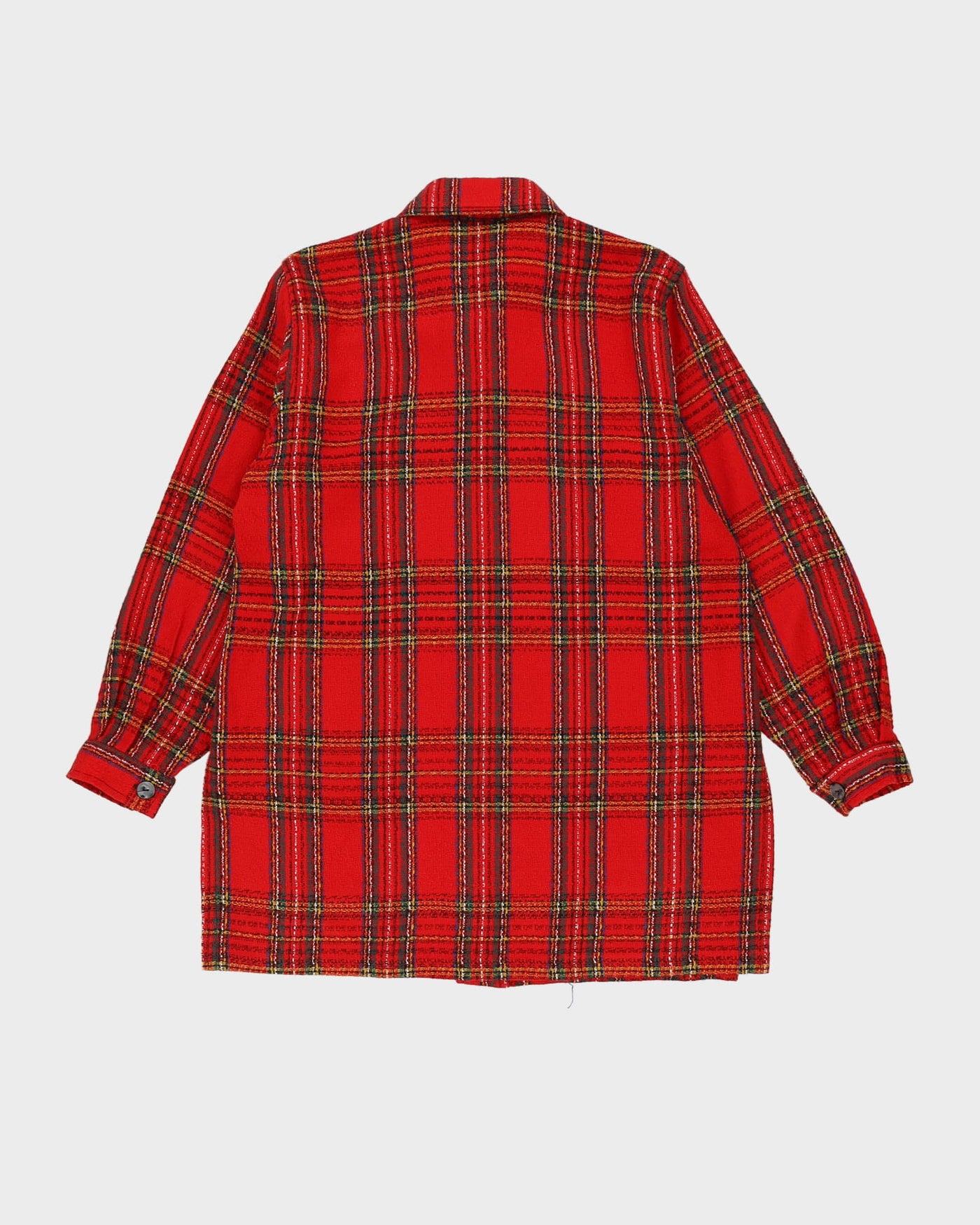 Vintage 80s Red Check Flannel Shirt - XL