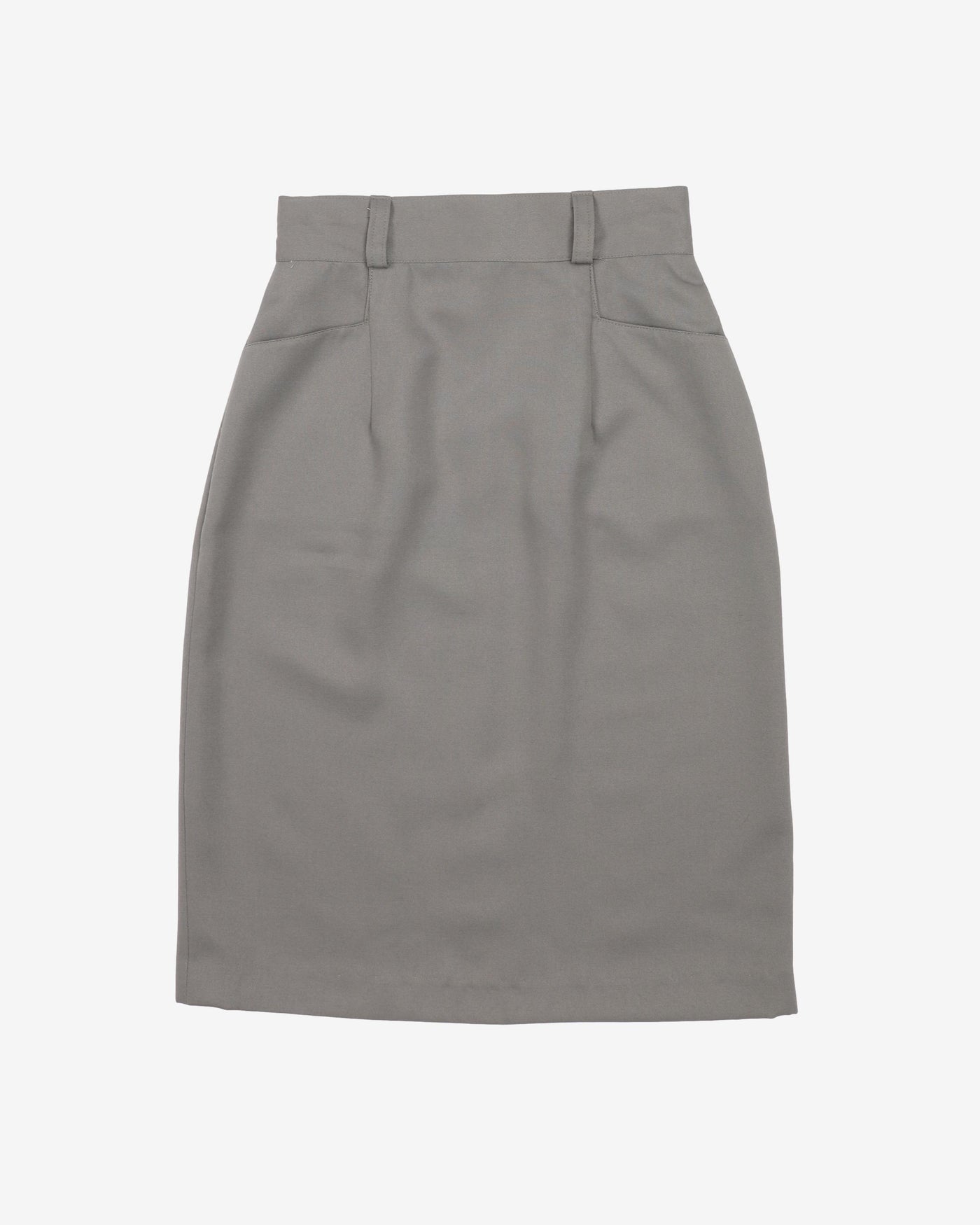 1990s Grey With Pockets Pencil Skirt - XS