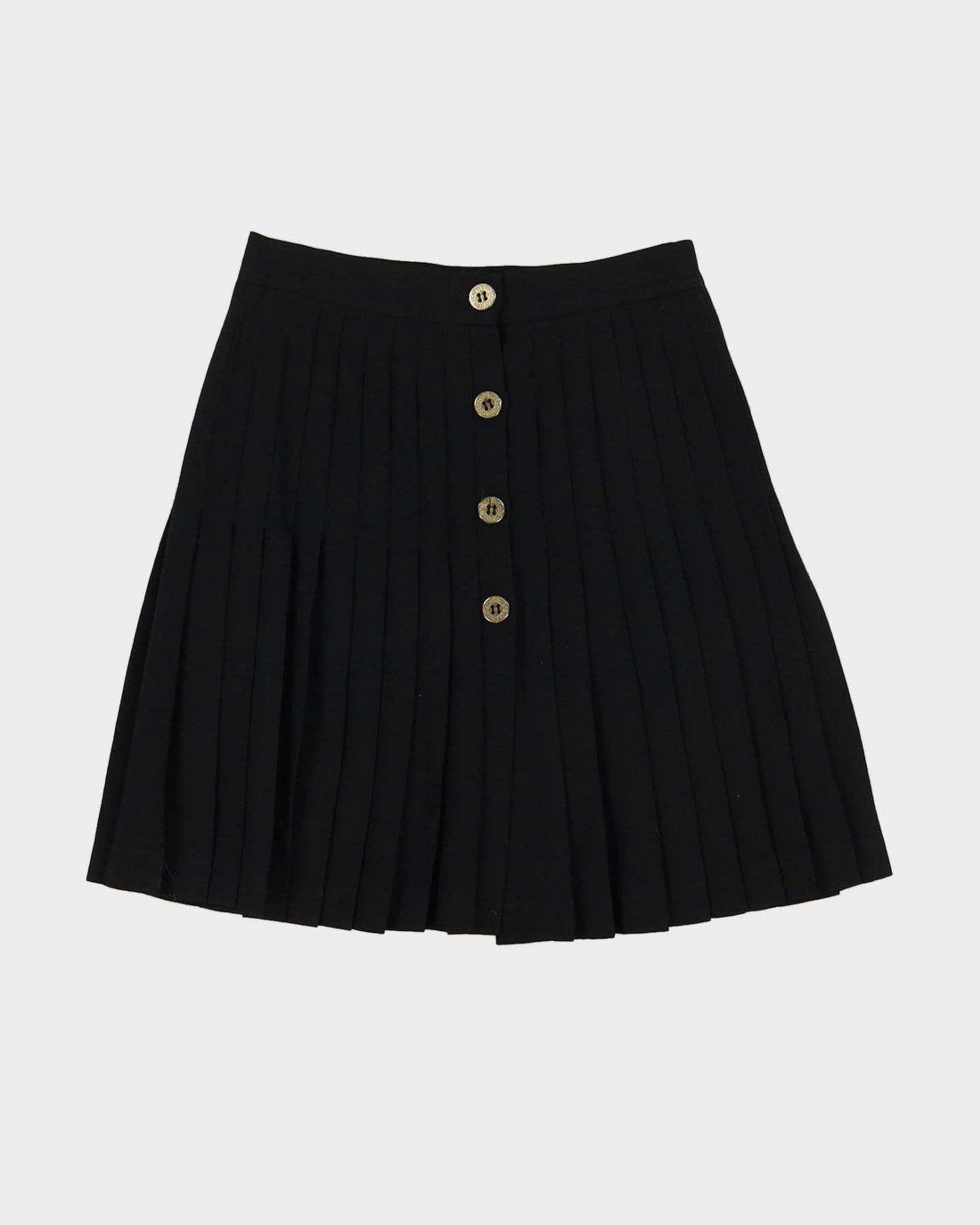 00s Black Pleated Skirt - S