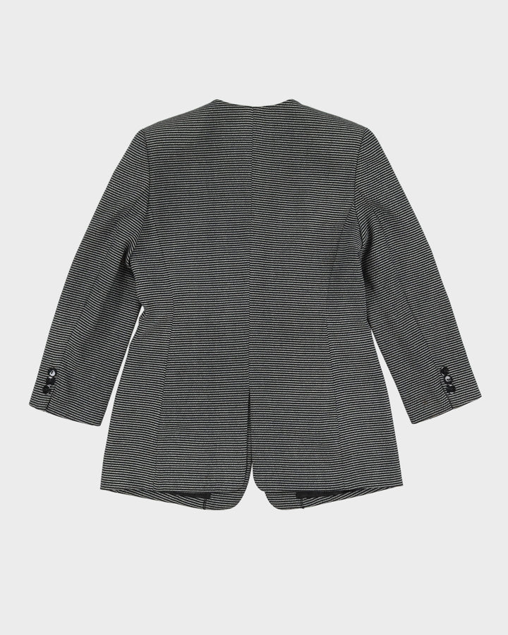 Black And White Jacket And Trousers Suit - S