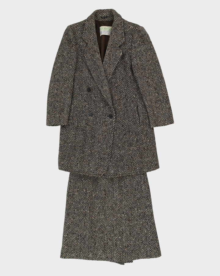 Vintage 1980s Hourihan Of Dublin Coat And Skirt Set - S