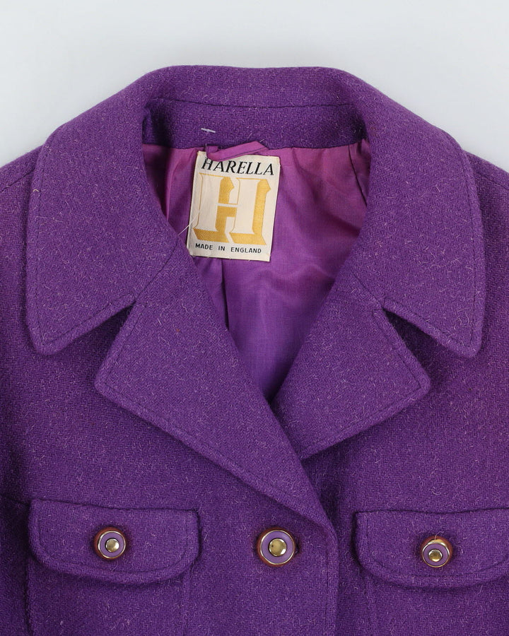 Vintage 1960s Harella Purple 2 Piece Set - S