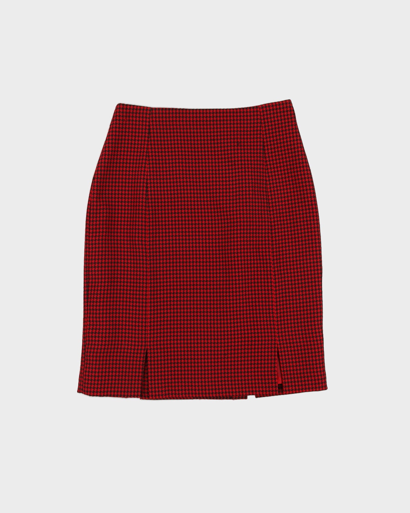 Red And Black Houndstooth  2 Piece Suit - S