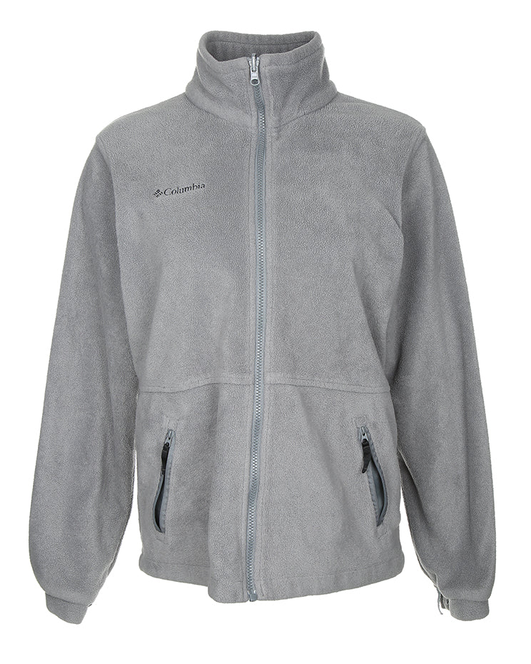 Columbia Grey Zip Up Fleece Sweatshirt - S