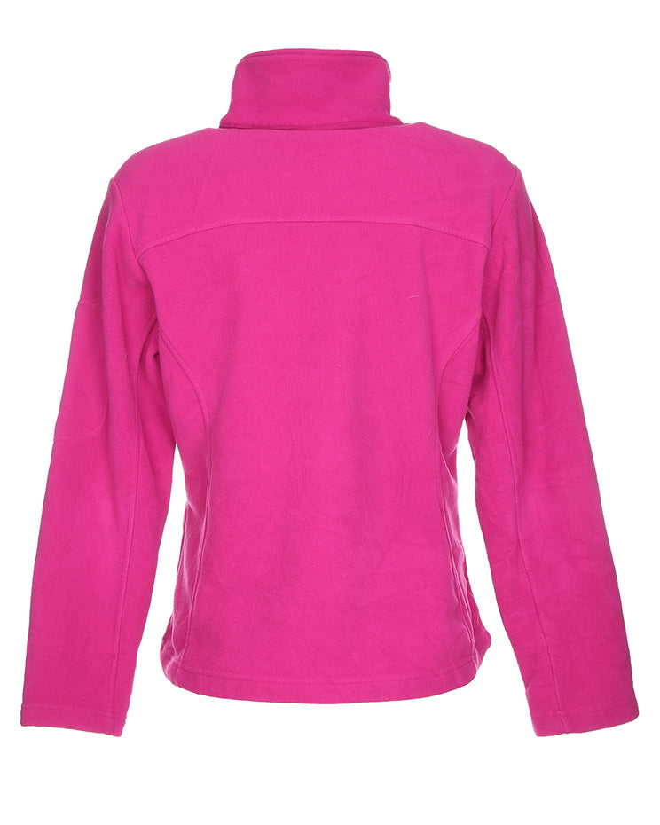 Columbia Fuchsia Pink Zip Front Fleece Sweatshirt - M