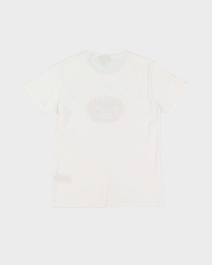Burberry Prorsum White Embroidered Logo T-Shirt - XL