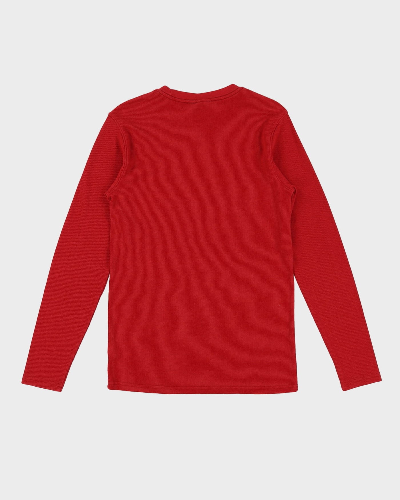 Oakley Red Long Sleeve Waffle T-Shirt - M