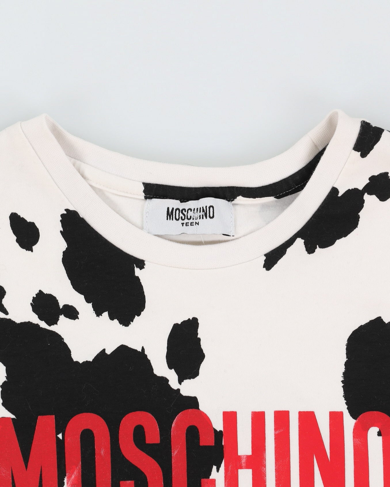 Moschino Teen White Patterned T-shirt - XS