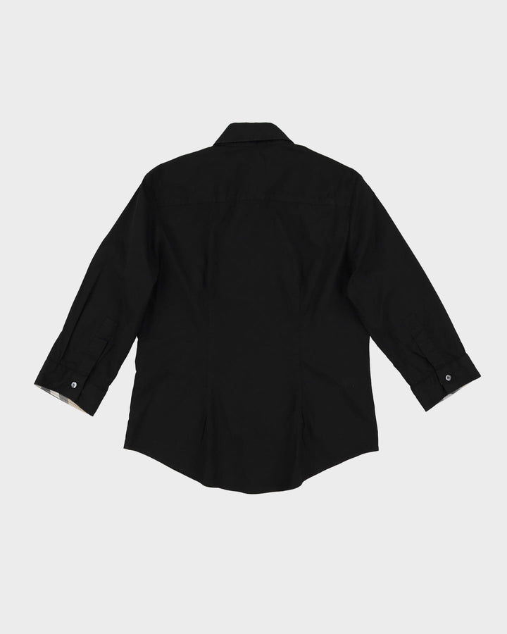 Burberry Black 3/4 Length Sleeve Blouse - S