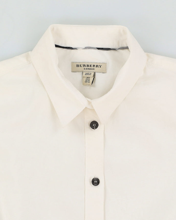 Burberry London White Sequin Detailed Blouse - XS