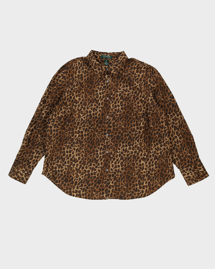Lauren Ralph Lauren Leopard Print Blouse - XL
