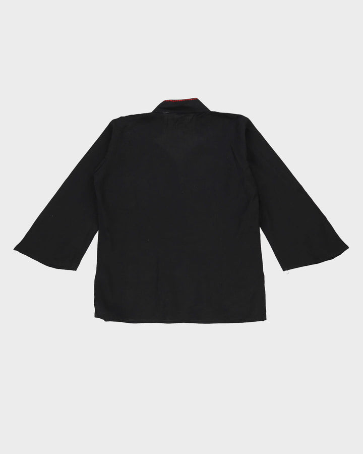 Black Embroidered Top - S