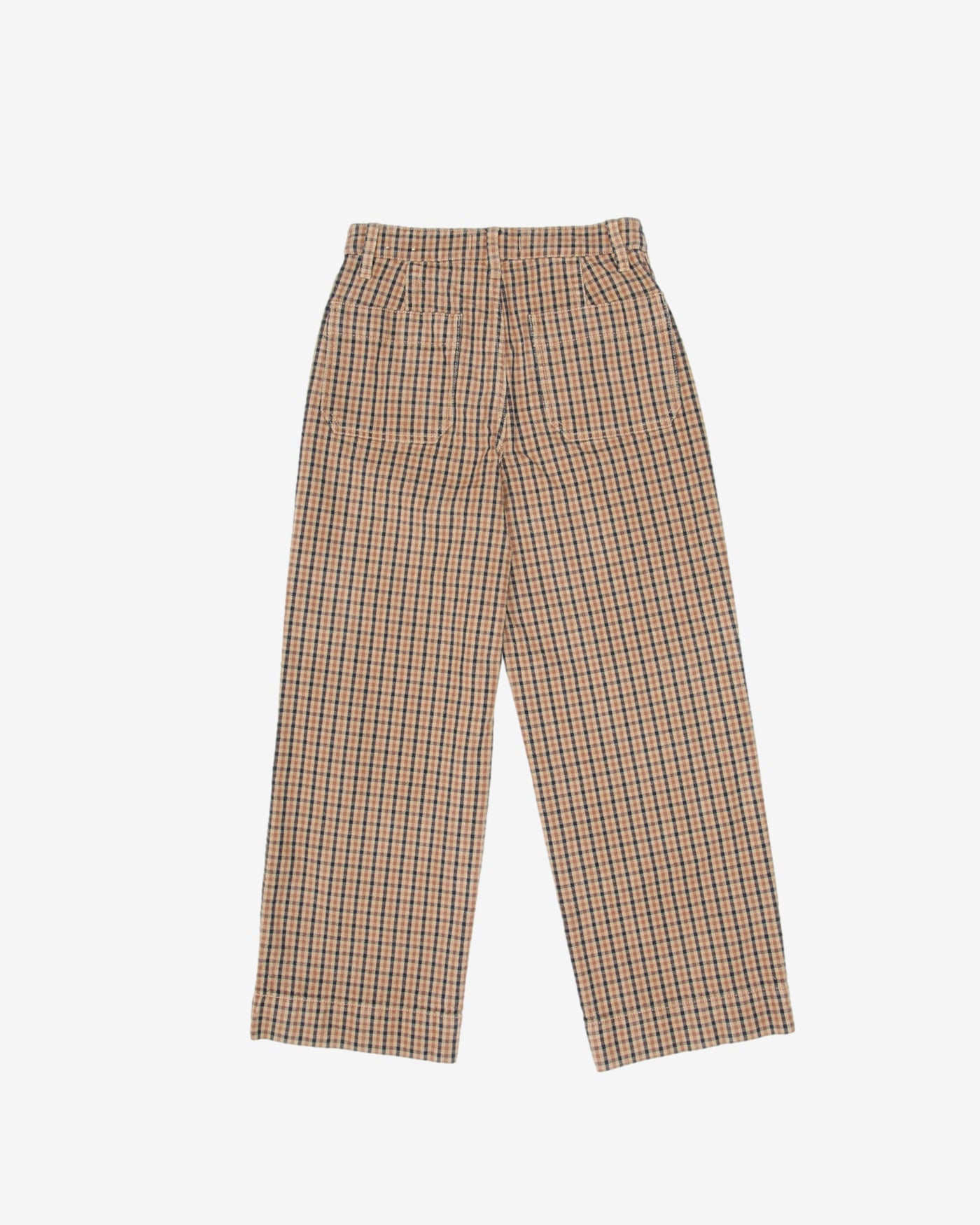 Madewell Brown Check Straight Trousers -  W26 L25