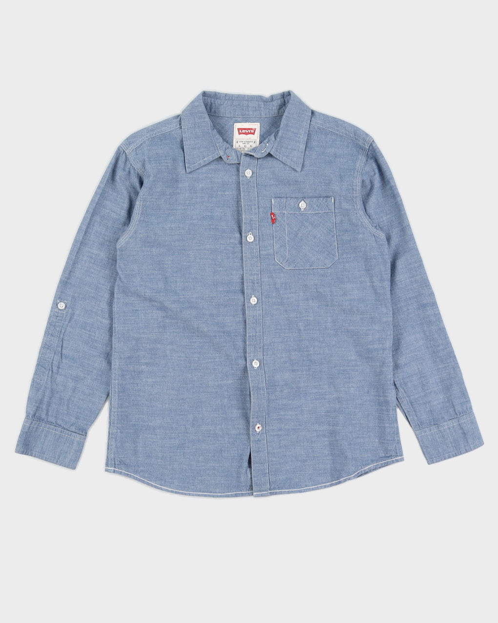 Youth Blue Denim Levi's Button-Up Work Shirt