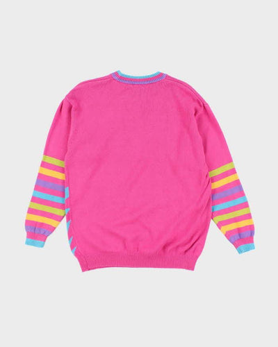 Vintage Y2K Betty Boop Colourful Big Graphic Knit Jumper - M