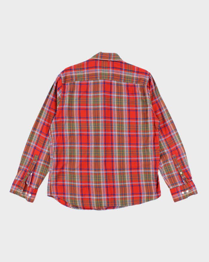 Vintage Roots Checked Long Sleeve Shirt - M