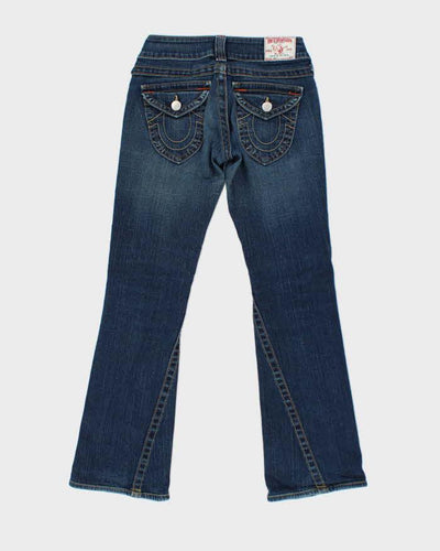 Y2K True Religion Flared Ultra Low Cut Dark Wash Jeans - S