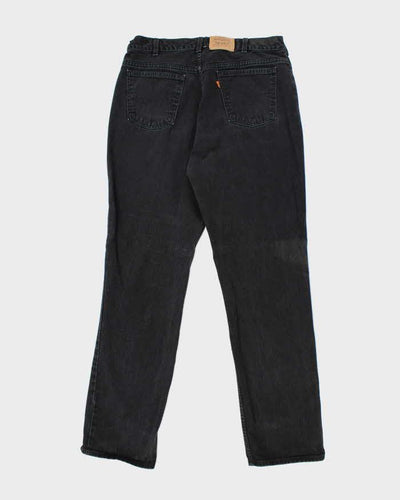 Vintage 80's Levi's Relaxed Fit Orange Tab Black Wash Jeans - W34 L32