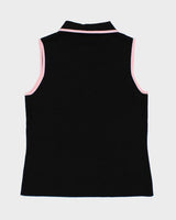 Y2k 00s Belldini Black Zip-up Knit Top - XL
