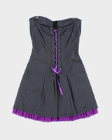 Vintage Y2k 00s Vexy Lace-Up Mini Dress - S