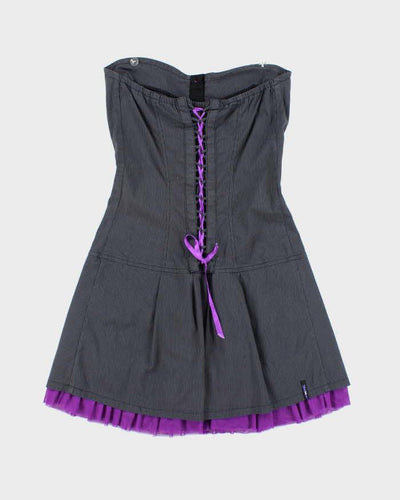 Vintage Y2k 00s Vexy Lace-Up Mini Dress - S