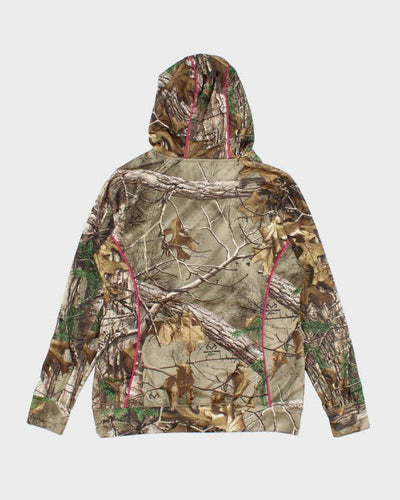 Vintage Y2K Women's Real Tree Embroidered Logo Camouflage Hoodie - S