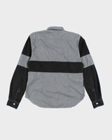 Comme Des Garcons Black and Grey Block Long SLeeve Shirt - M