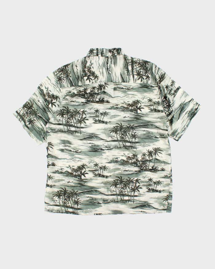 Vintage Montage Tropics Silk Hawaiian Shirt - M