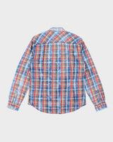 Vintage Y2k 00s Guess Checked Long Sleeve Shirt - M