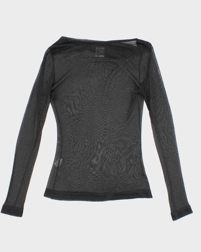 Vintage Y2k 00s M Collection Mesh Cowl Neck Top - M