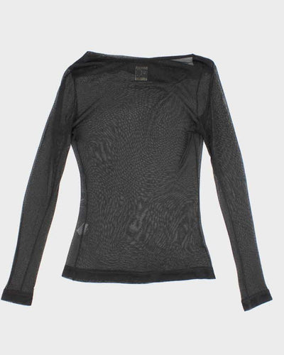Vintage Y2k 00s M Collection Mesh Cowl Neck Top - M