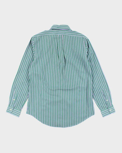Vintage 90s Ralph Lauren Deadstock Striped Long Sleeve Shirt - M
