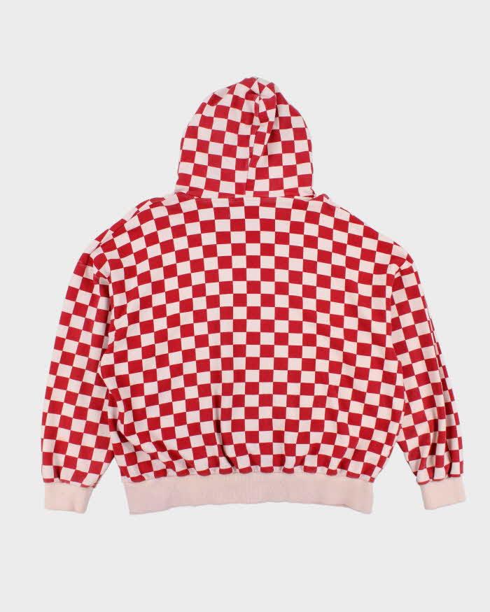 Vintage Y2K Checked Oversized Hoodie - XL