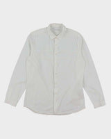 Vintage 2000's Prada Plain White Long Sleeve Shirt - L