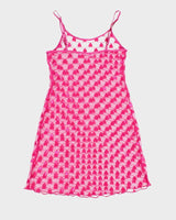 Vintage Y2k 00s La Vie En Rose Mesh Slip Dress - S