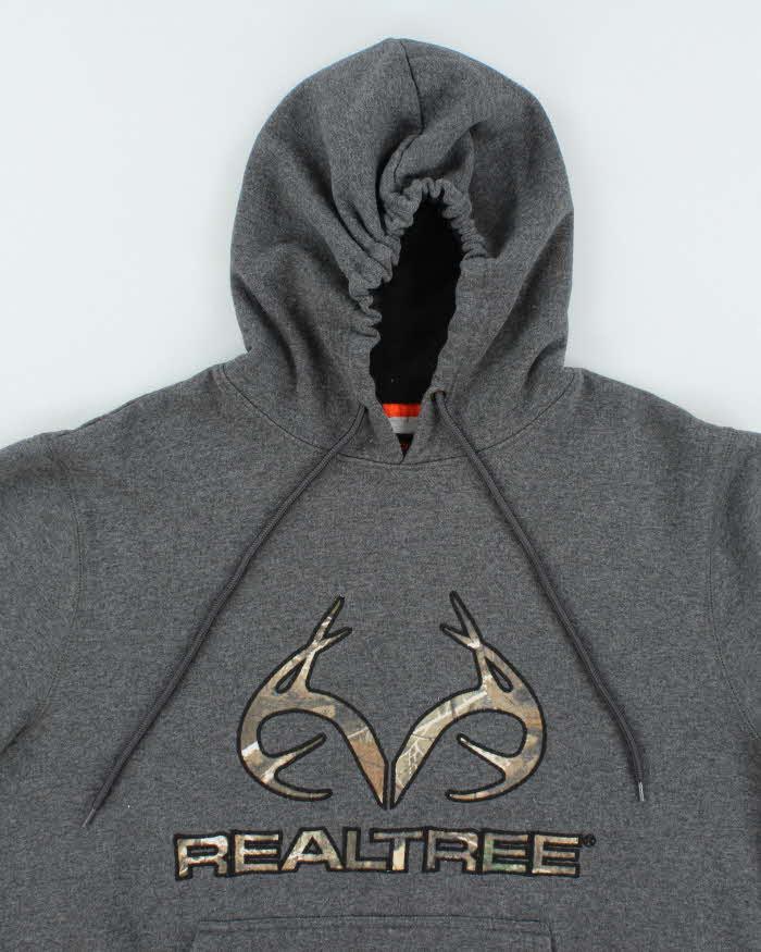 Vintage Y2K Real Tree Big Logo Graphic Hoodie - L