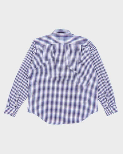 Vintage Lacoste Checked Long Sleeve Oversized Shirt - XL