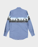 Panhandle Slim Blue Western Shirt - S