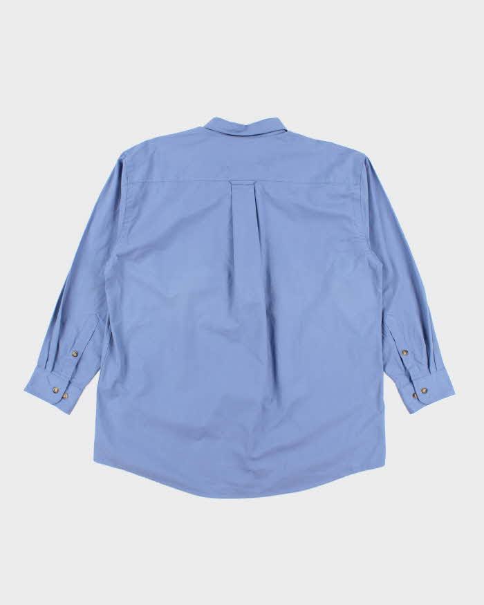 Vintage Orvis Plain Blue Long Sleeve Shirt - XL