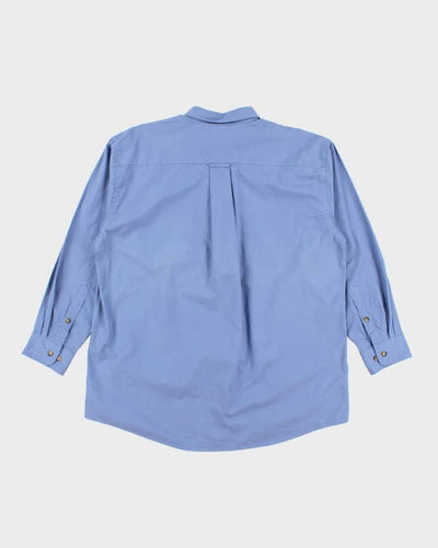 Vintage Orvis Plain Blue Long Sleeve Shirt - XL