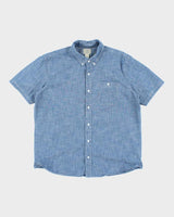 Vintage L.L. Bean Short Sleeve Medium Wash Denim Shirt - L
