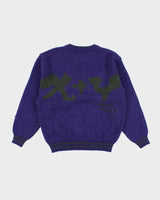 Vintage Y2K X+Y Graphic Printed Chunky Wool Blend Knit Jumper - L