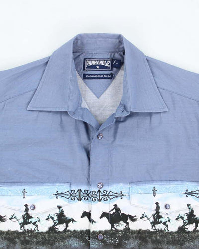 Panhandle Slim Blue Western Shirt - S