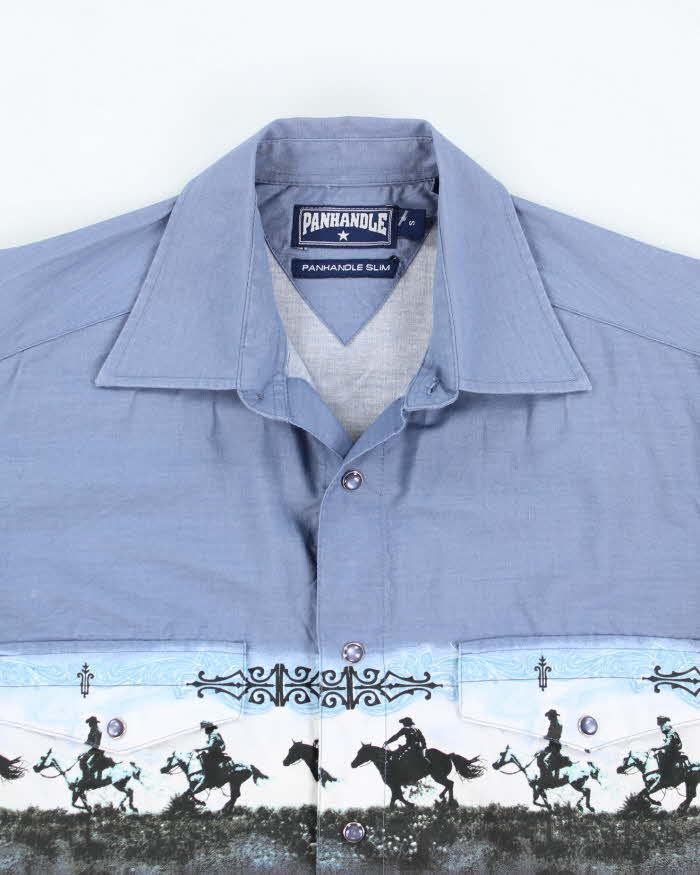 Panhandle Slim Blue Western Shirt - S