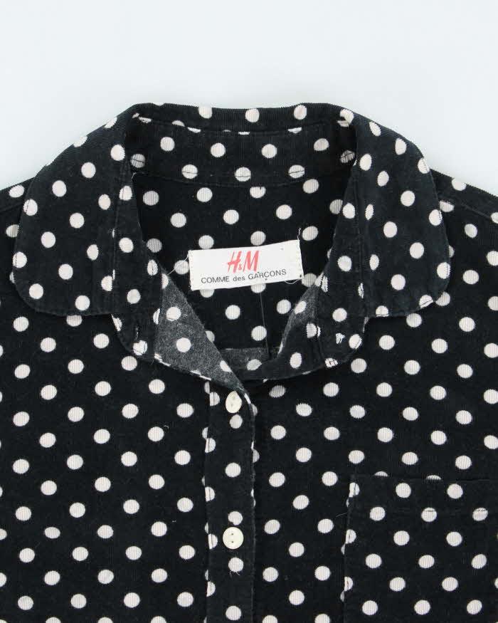 Vintage Women's H&M x Comme Des Garcons Polka Dot Corduroy Shirt - M