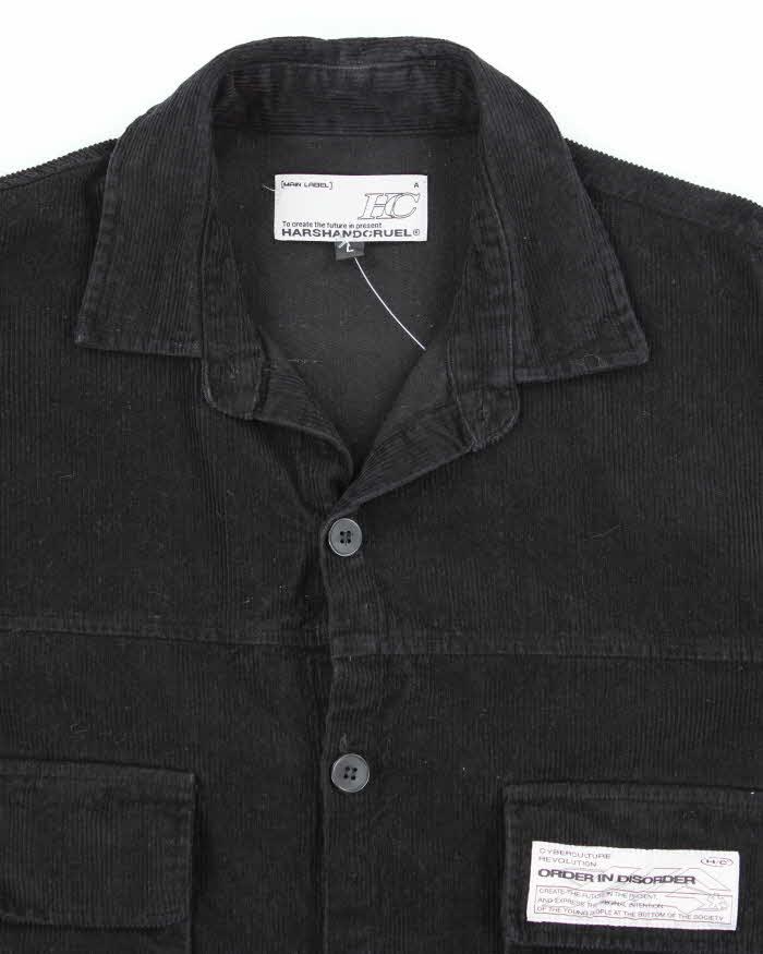 Vintage Harsh and Cruel Cropped Button Up Corduroy Shirt - L