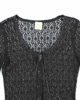 Vintage 90s Rubber Ducky Lace Cover-Up Top - S